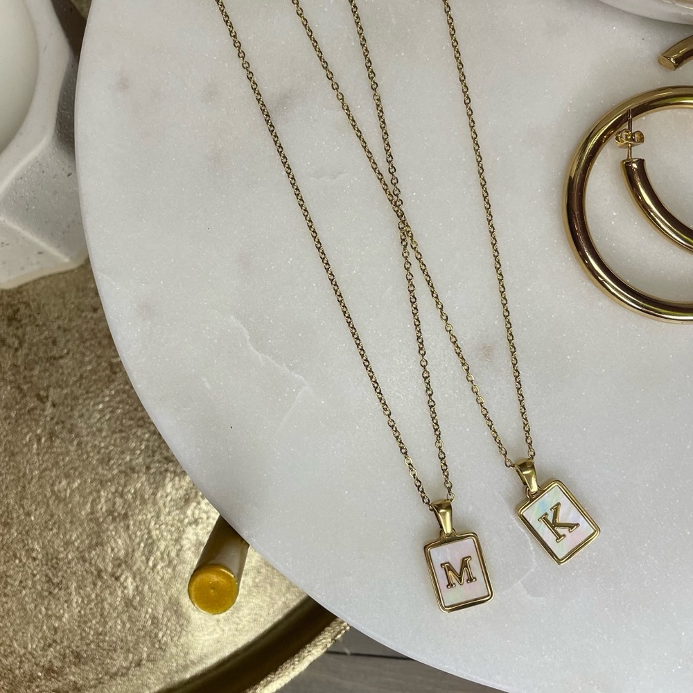 Pearly Initial Necklace